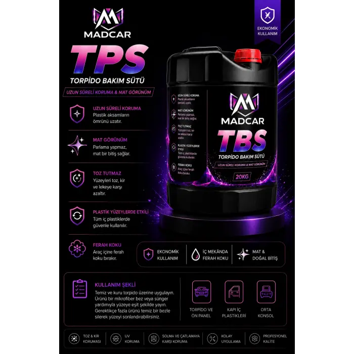MADCAR TPS – Torpido Bakım Sütü