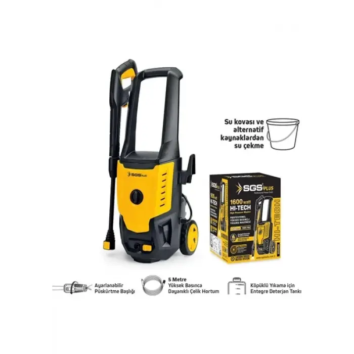 Sgs 5402 130 Bar 1600 W Yüksek Basınçlı Yıkama Makinesi