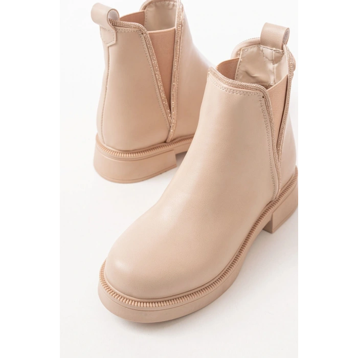 02-02 Nut Taş Aksesuarlı Lastikli Günlük Kadın Bot