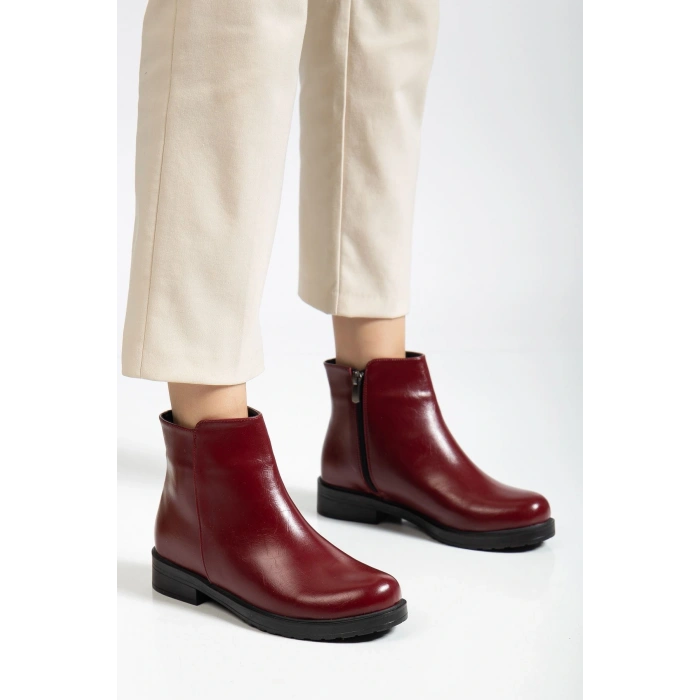 165-204 Bordo Yanki Günlük Kadın Bot