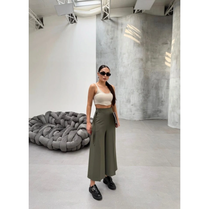 230 Gr Poly Viscose Full Lycra Metal Toka Aksesuarli Pantolon