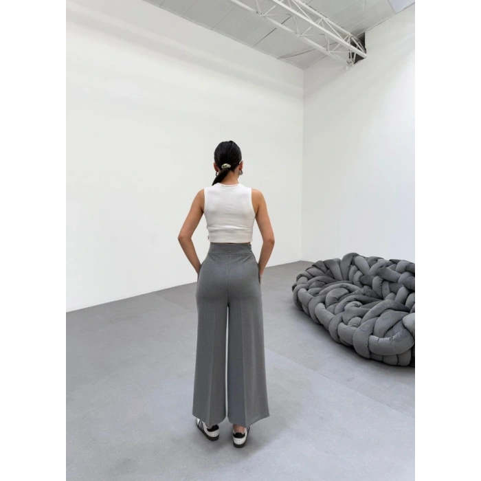 230 Gr Poly Viscose Full Lycra Metal Toka Aksesuarli Pantolon