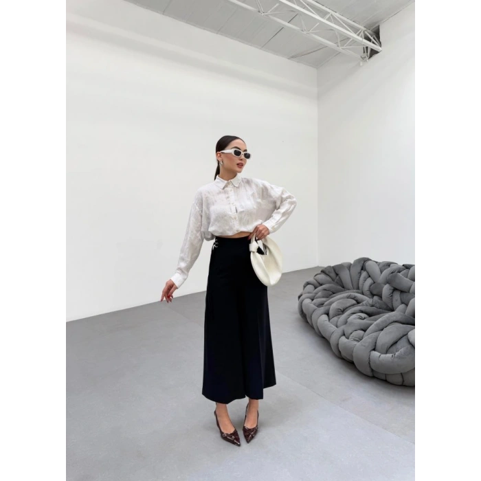 230 Gr Poly Viscose Full Lycra Metal Toka Aksesuarli Pantolon