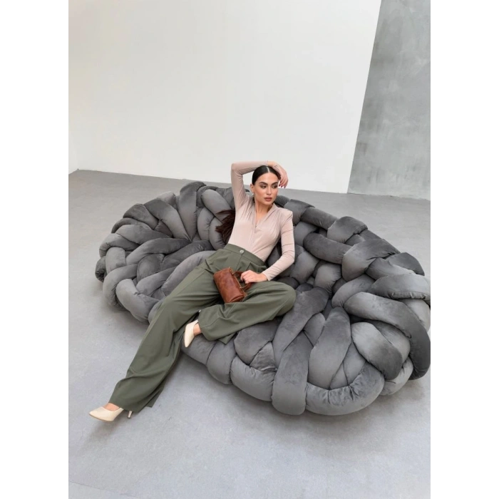 230 Gr Poly Viscose Full Lycra Pi̇leli̇ Palazzo Pantolon