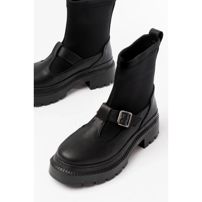 236-2034 Siyah Streç Günlük Kadın Bot