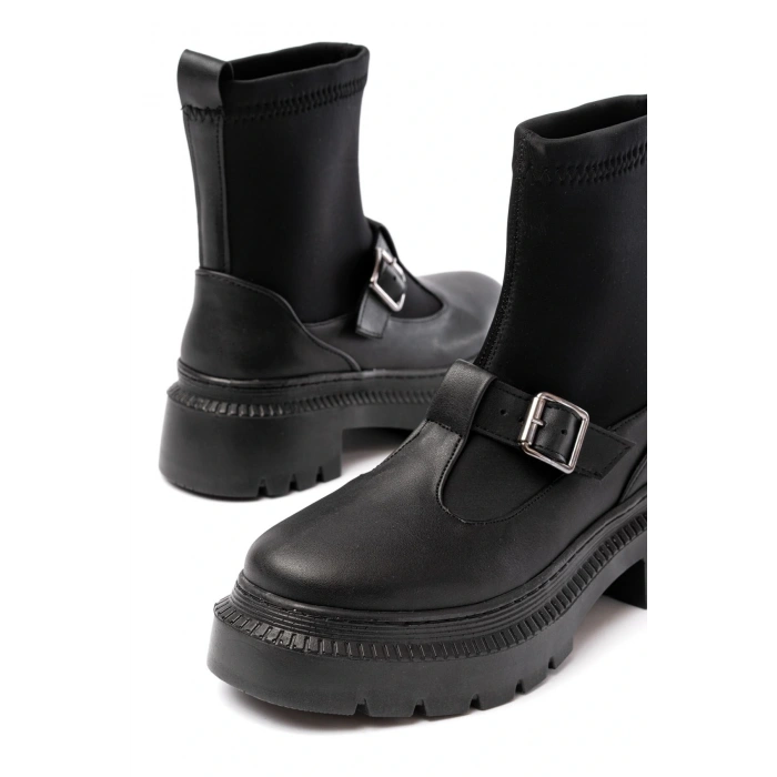 236-2034 Siyah Streç Günlük Kadın Bot