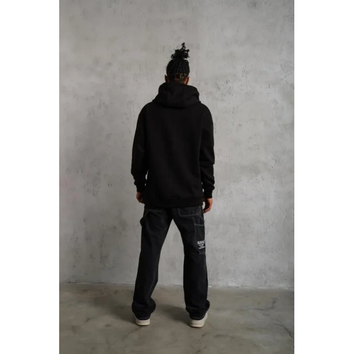 3 İplik Kapşonlu weatshirt Hoodie  iyah