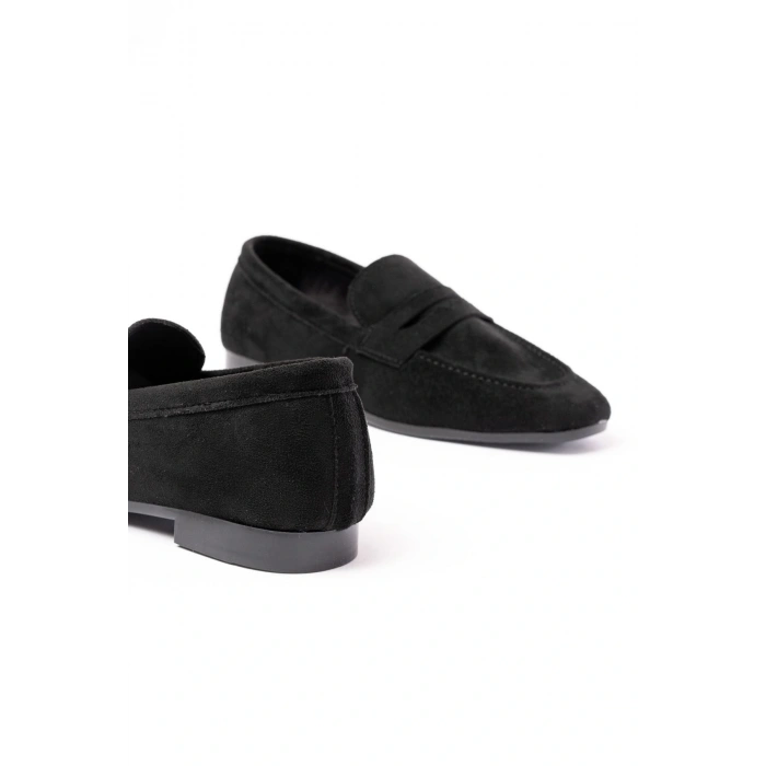 302 Siyah Süet Günlük Kadın Babet