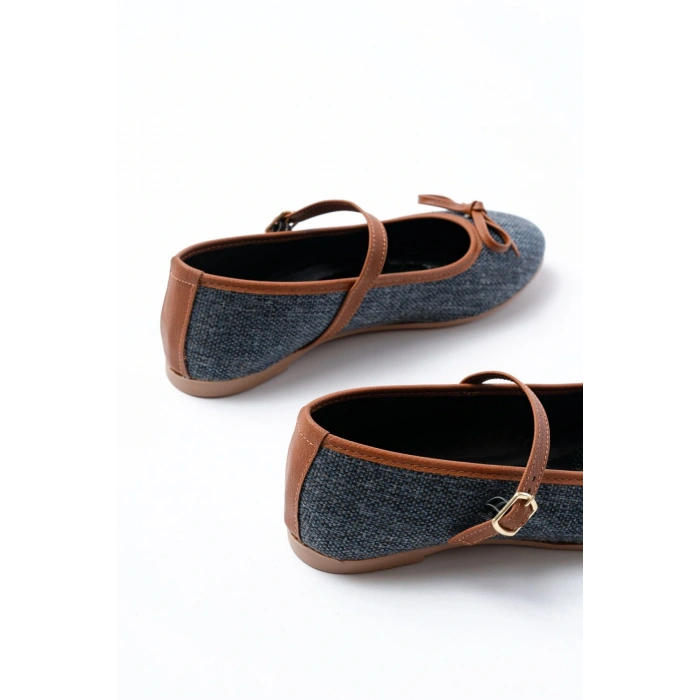 6321 Laci Keten Günlük Baret Tokalı Bayan Babet