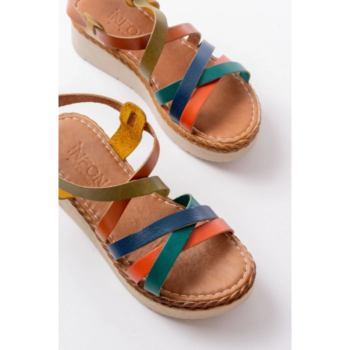 730-153 Multi Ortopedik Hakiki Deri Dolgu Kadın Sandalet