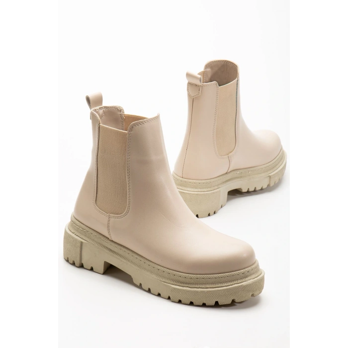 812-2137 Bej Lastikli Günlük Kadın Bot