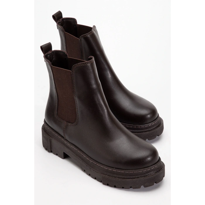 812-2137 Kahve Lastikli Günlük Kadın Bot