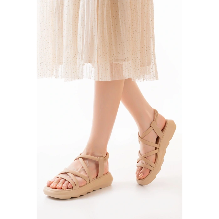 841-841 Nut Lastikli Günlük Kadın Sandalet