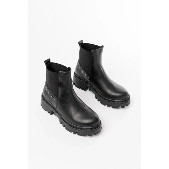 868-2005 Siyah Lastikli Günlük Kadın Bot