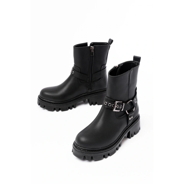 868-2015 Siyah Fermuarlı Günlük Kadın Bot