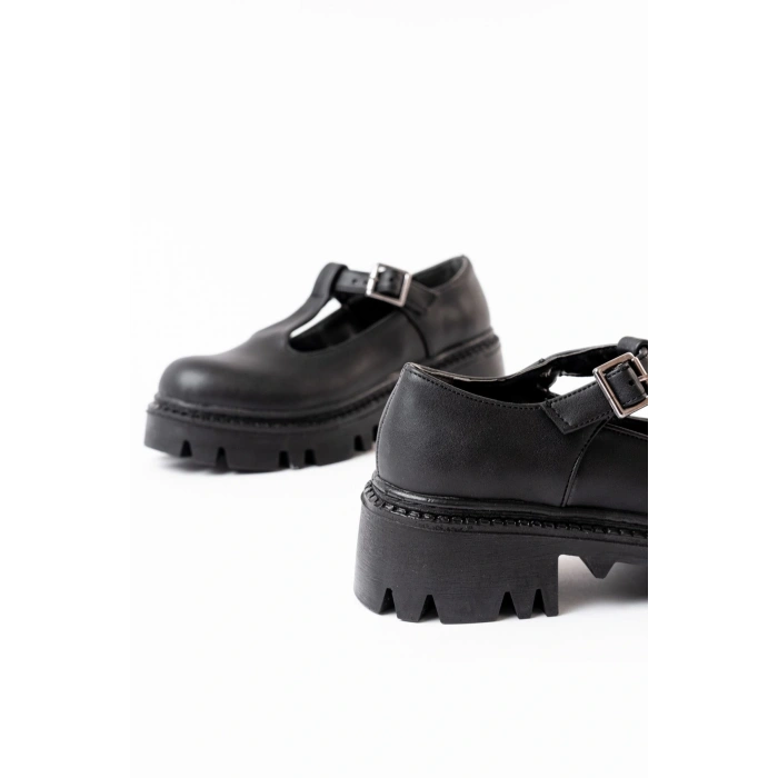 868-757 Siyah Günlük Yüksek Tabanlı Loafer Ayakkabı