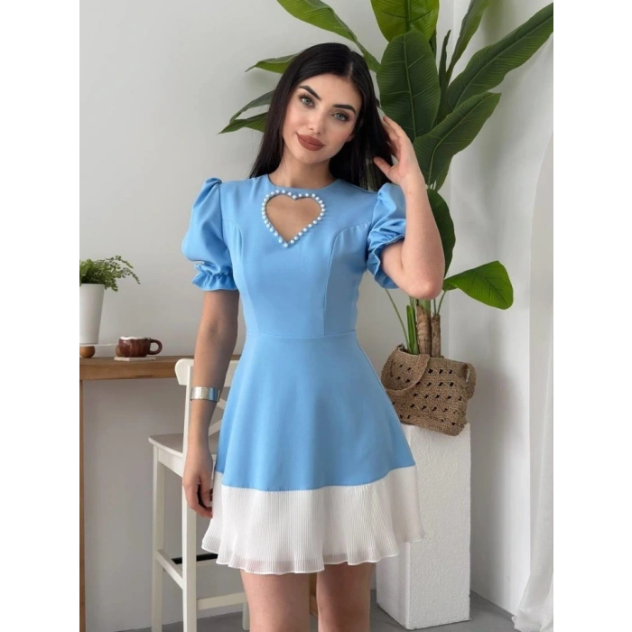 afe Kalp Detaylı Elbise