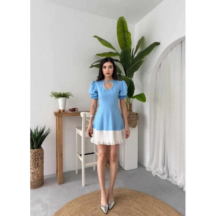 afe Kalp Detaylı Elbise