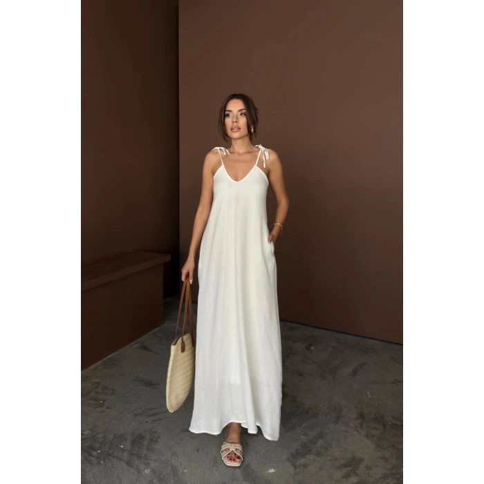 AKILI UZUN ALAŞ MÜLİN ELBİE  Beyaz