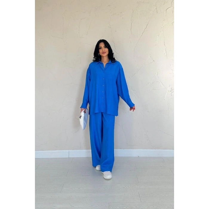 aks Alice Gömlek Ve Bol Kesim Pantolon Takım