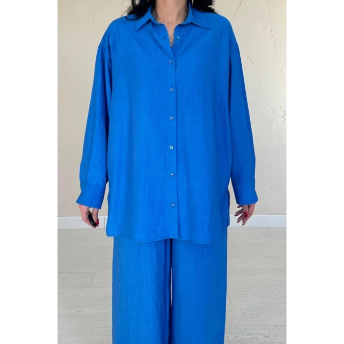 aks Alice Gömlek Ve Bol Kesim Pantolon Takım