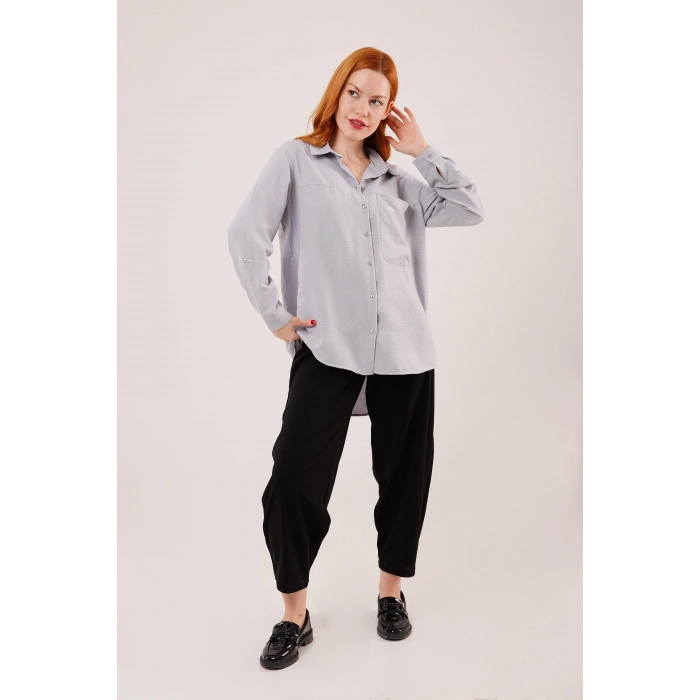 alaş Kesim Cepli Grimelanj Gömlek