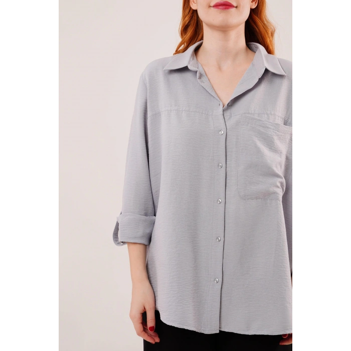 alaş Kesim Cepli Grimelanj Gömlek