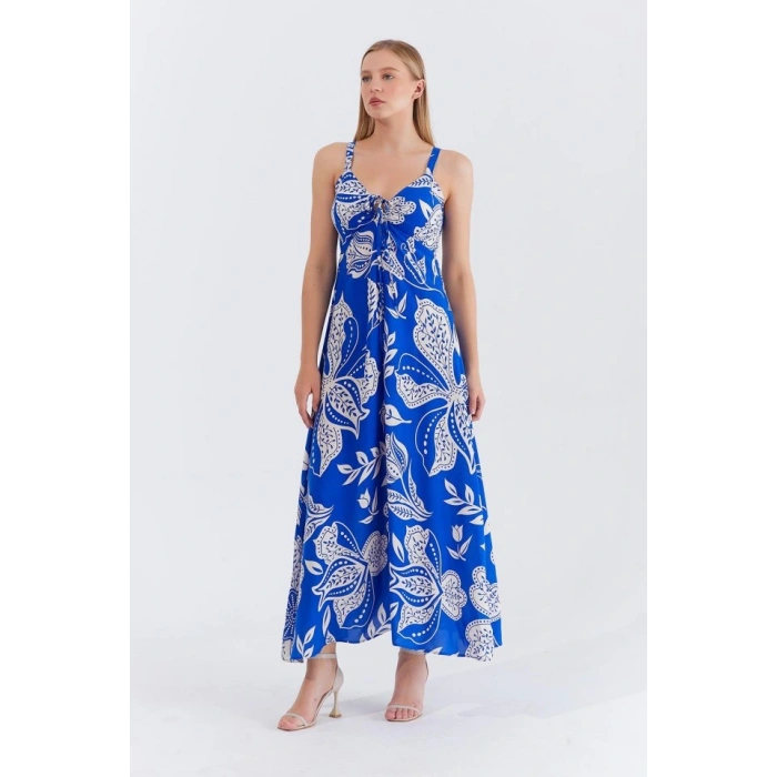 Askılı Viscon Elbise  aks