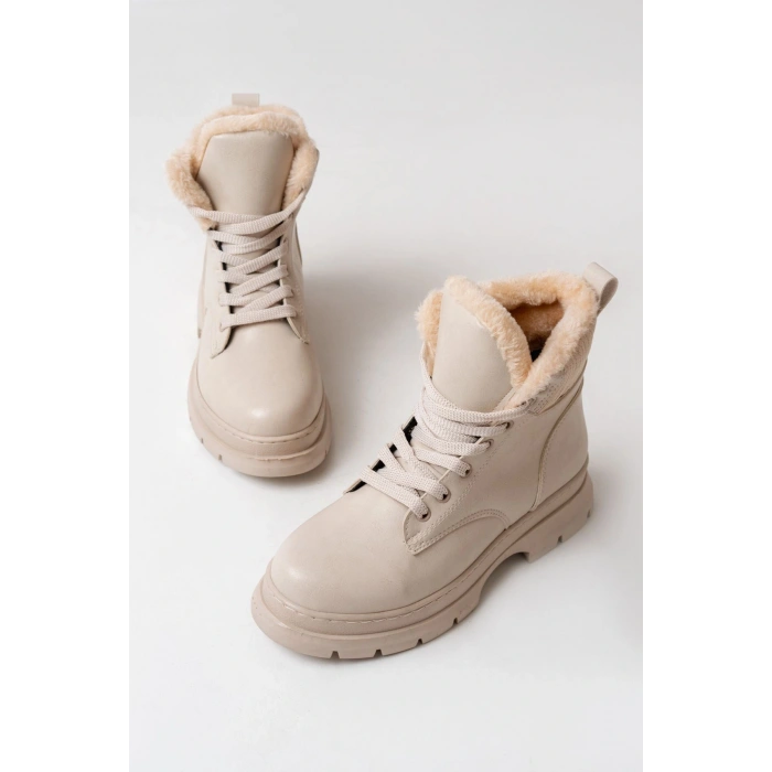 ASM-080 Bej Bağcıklı Günlük Kadın Bot