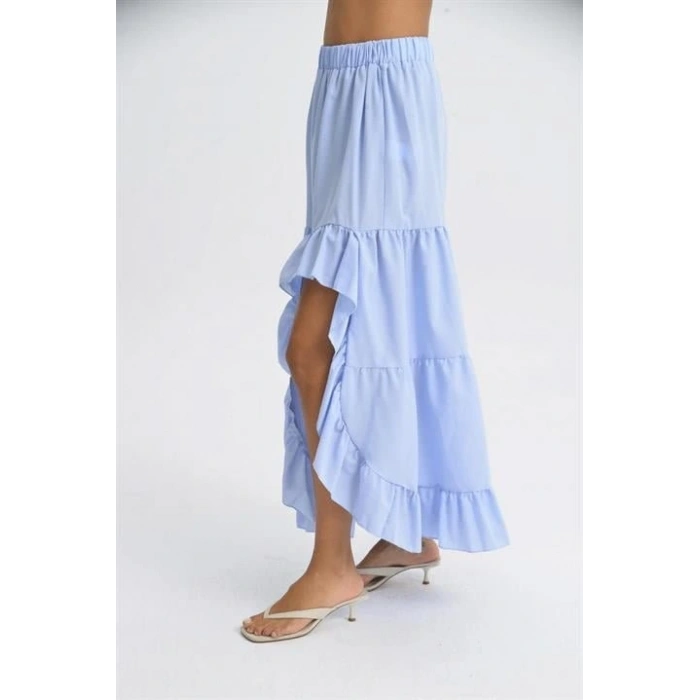 Audrey Fıfrlı Yırtmaç Detay Etek 4037