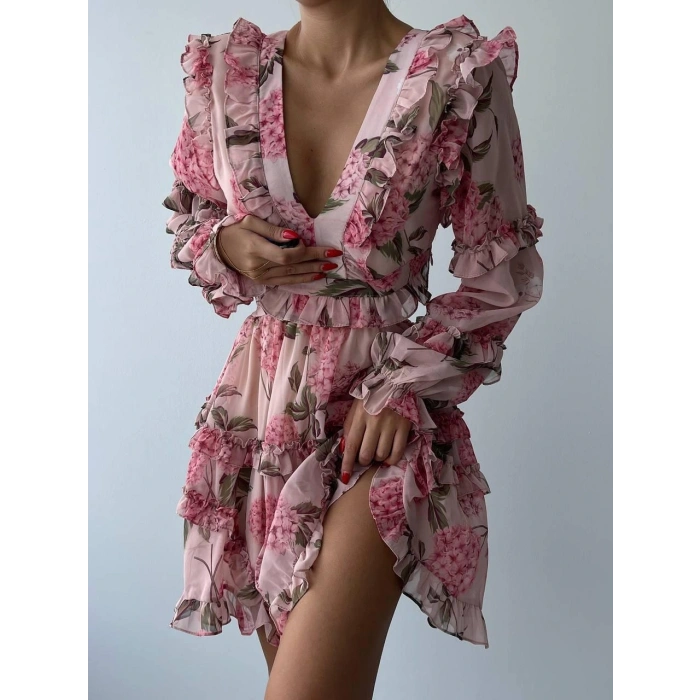 Avellino Sırt Dekolteli Elbise