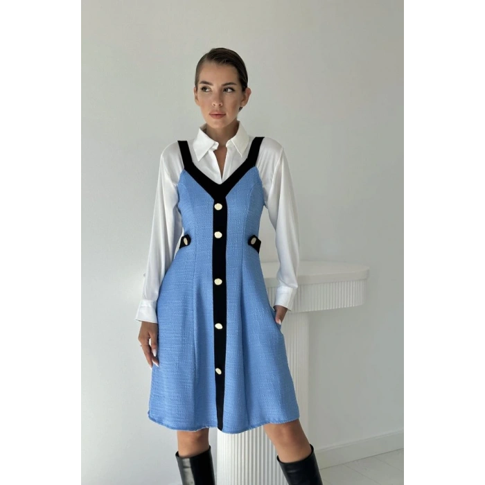 avi iyah üs Cepli Askılı Elbise