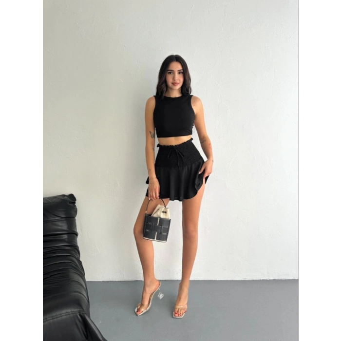 Ayrobin Şortlu Etek  iyah