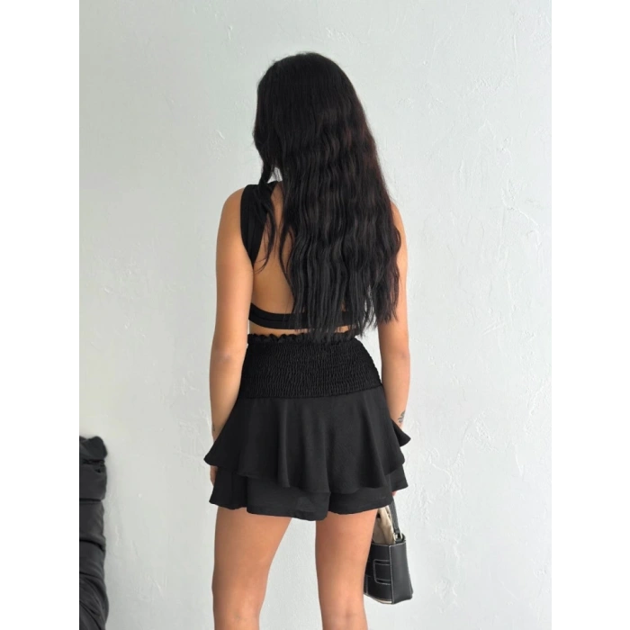 Ayrobin Şortlu Etek  iyah