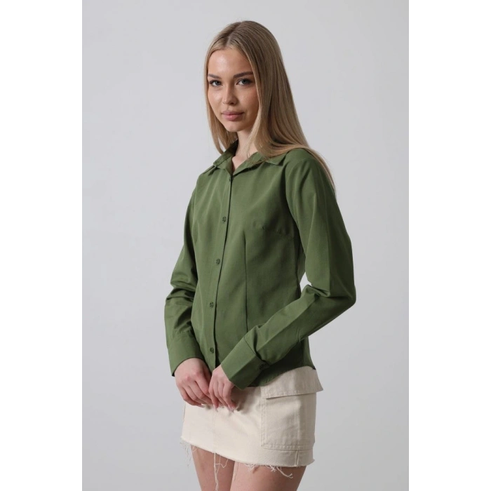 Basic Gömlek  Koyu Haki