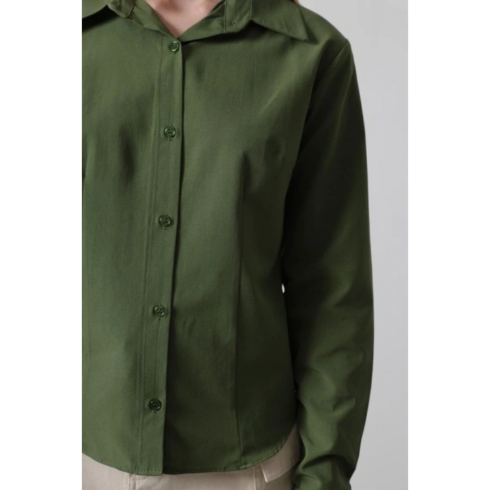 Basic Gömlek  Koyu Haki
