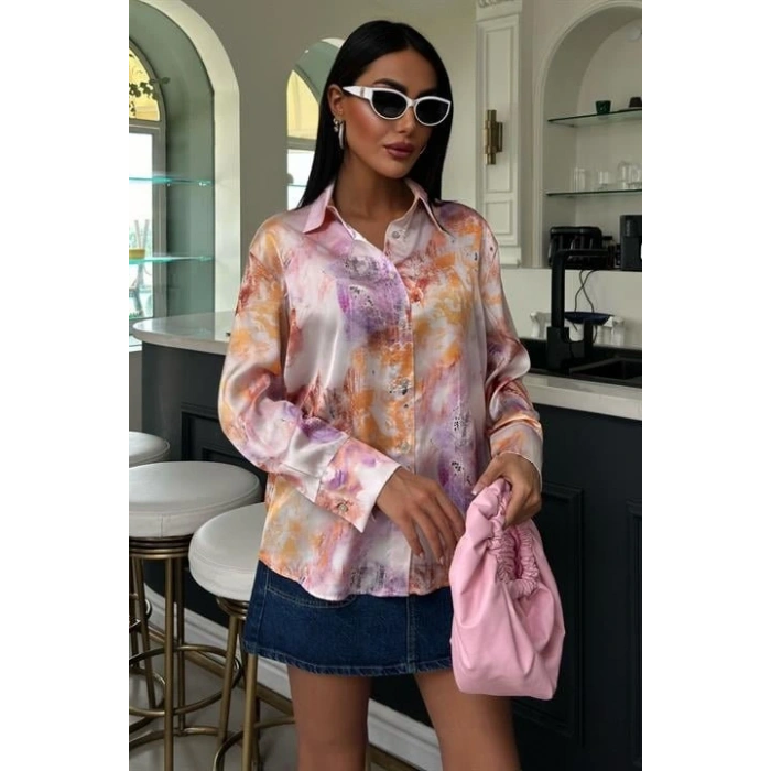 Batik Desenli aten Gömlek 3409