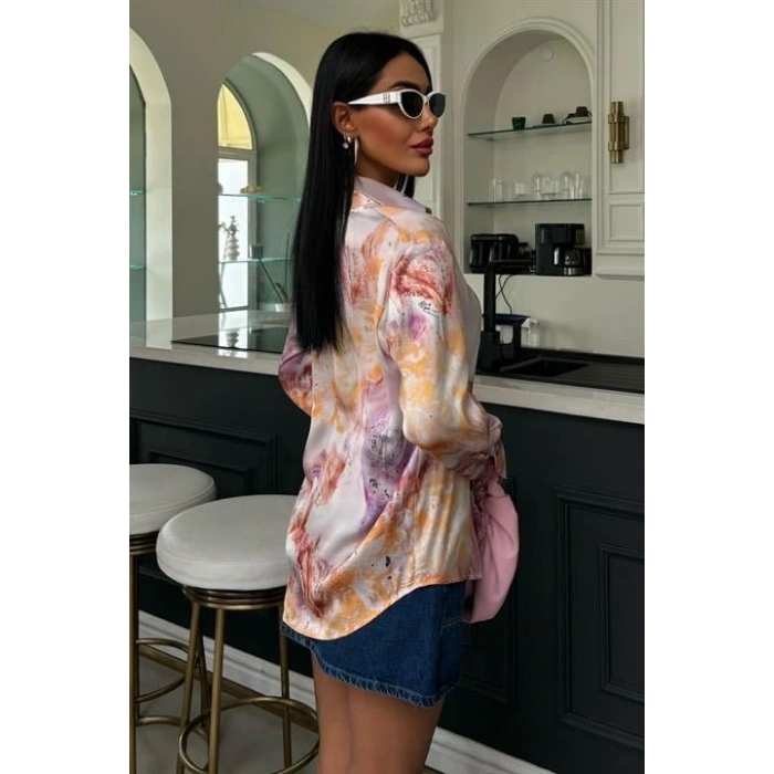 Batik Desenli aten Gömlek 3409