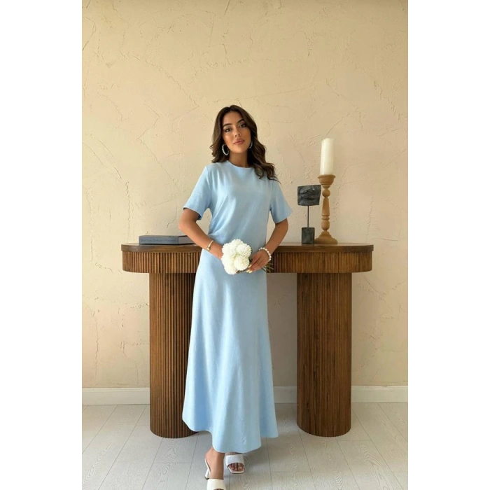 Bebe avi Pileli Bisiklet Yaka Elbise