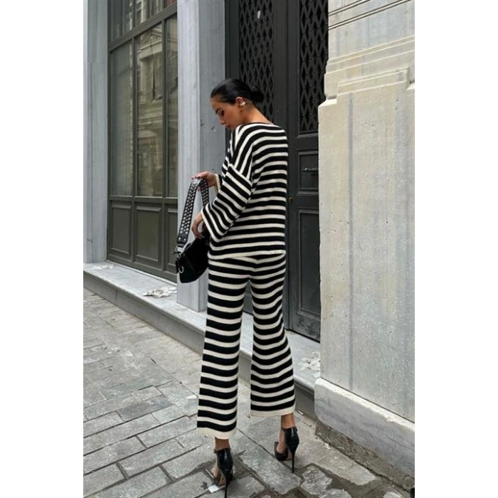 Candy Çizgili Straight Fit Pantolon Takım 9705015