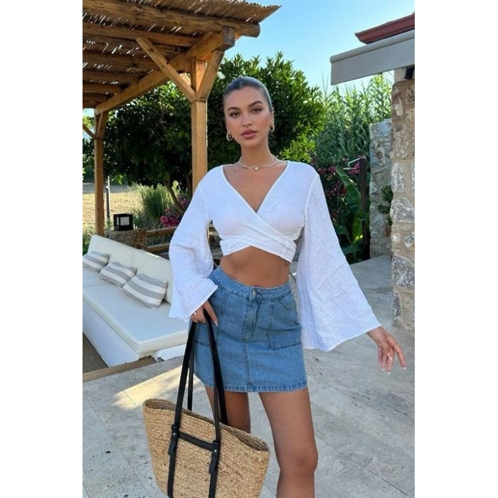 Cecile Denim ini Etek 401517