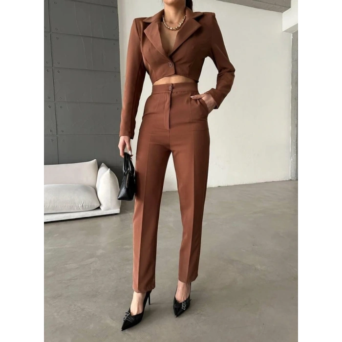 CEKET YAKA BE DEKOTEİ TUUM  Acı Kahve