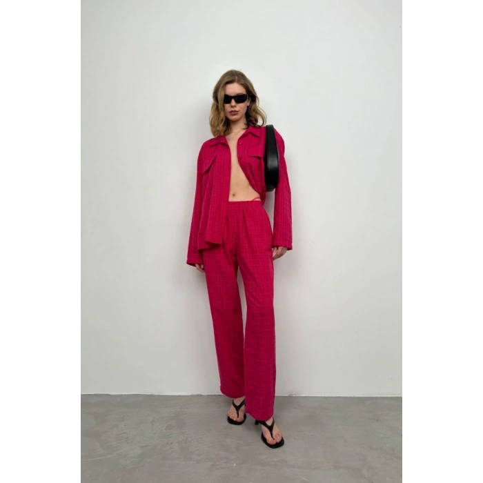 Cepli Gömlek Pantolon İkili Takım