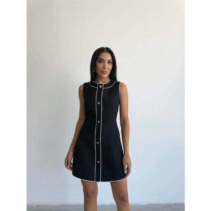 CHANEL KUMAŞ KIA ÖNDEN DÜĞMELİ ELBİE  iyah