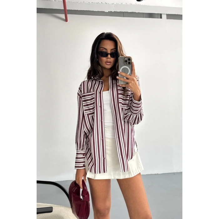 ÇİZGİİ GÖEK  Bordo