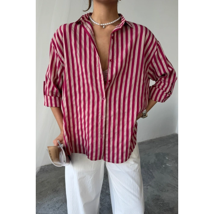 ÇİZGİLİ GÖLEKKETEN  Bordo