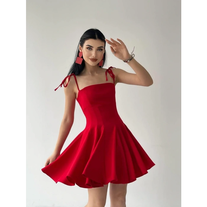 Clara Askılı Mini Elbise