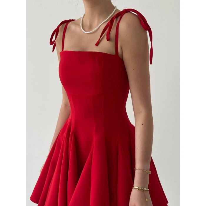 Clara Askılı Mini Elbise