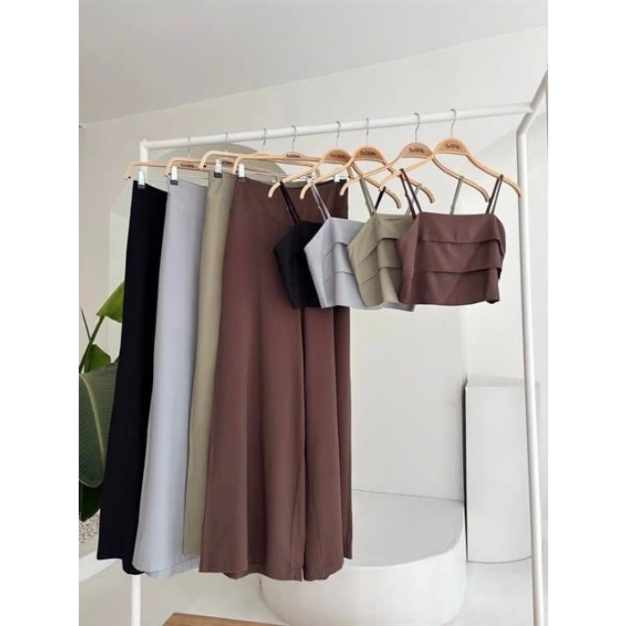 Crop Plazzo Pantolon Takım 1015508