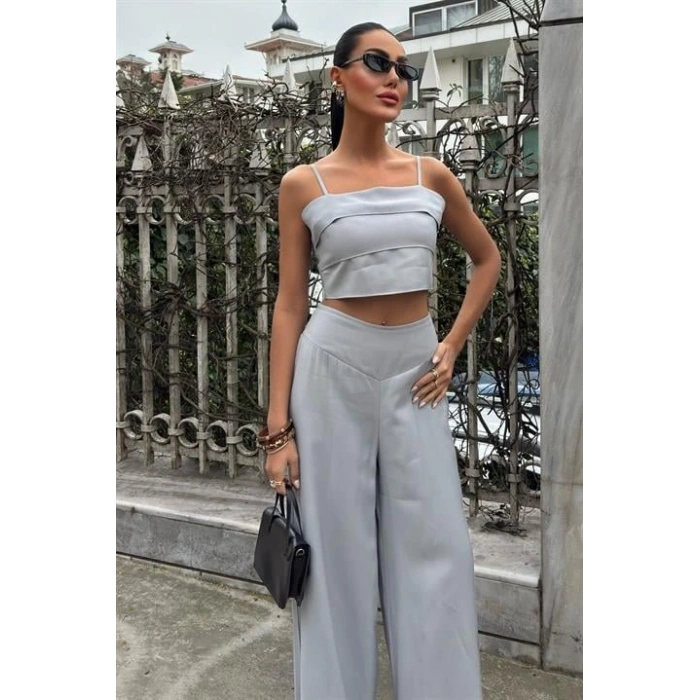 Crop Plazzo Pantolon Takım 1015508